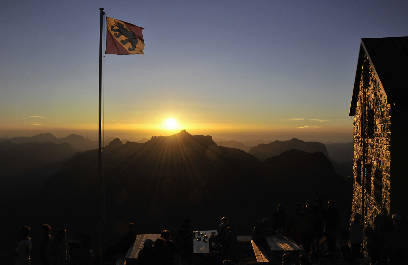 Sonnenuntergang auf 2840 m über Meer 